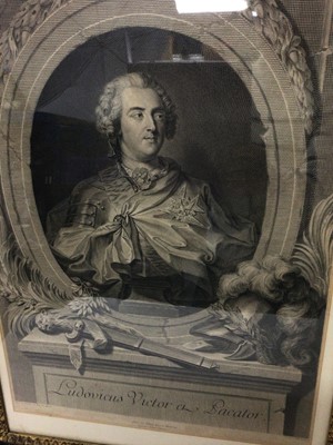 Lot 766 - Three framed 18th/19th century engravings of Continental leaders and prominent figures