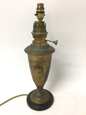 Lot 60 - Classical style brass baluster lamp