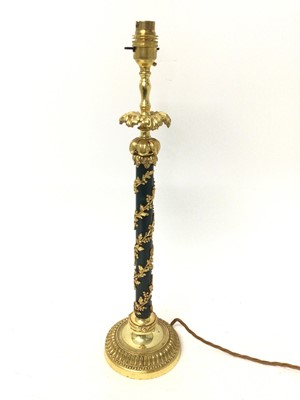 Lot 745 - Regency style lamp bronze and ormolu lamp