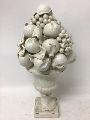 Lot 725 - Pottery vase of flowers ornament