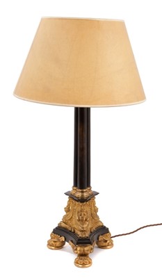 Lot 748 - Fine Empire style bronze and ormolu table lamp