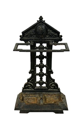 Lot 1316 - Victorian cast iron stick stand