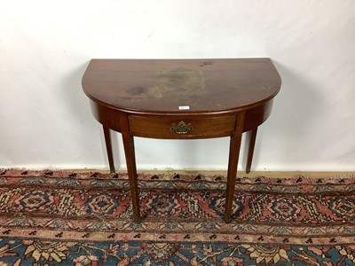 Lot 1189 - 19th century mahogany demi lune side table