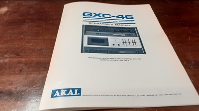 Lot 2218 - Vintage Akai GXC-46D Dolby System cassette deck, together with another