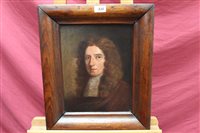 Lot 830 - 18th century oil on canvas laid on board -...