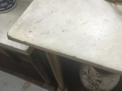 Lot 1313 - Pair of 19th century marble topped rosewood pier tables