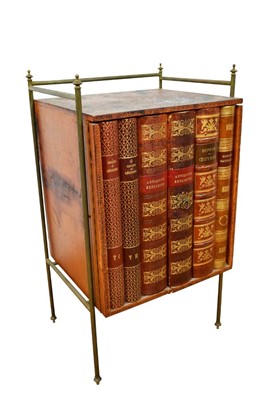 Lot 1310 - Small novelty cabinet with book spine front