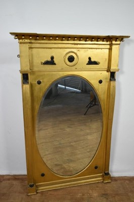 Lot 1306 - 19th century Egyptian revival pier mirror