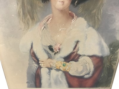 Lot 37 - Sydney Ernest Wilson (1869-?) pair of signed mezzotints - portraits of elegant lady's, published 1910, in glazed gilt frames
