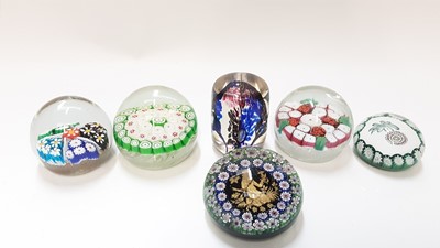 Lot 339 - Six Murano art glass paperweights