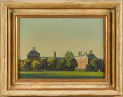 Lot 1099 - *Julian Barrow (1939-2013) oil o canvas - Royal Hospital, Chelsea, signed and dated 1965, in painted frame