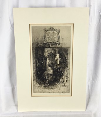 Lot 16 - Hedley Fitton (1857-1929) three etchings, signed in pencil unframed