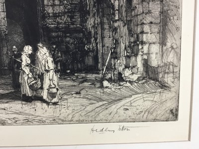 Lot 16 - Hedley Fitton (1857-1929) three etchings, signed in pencil unframed