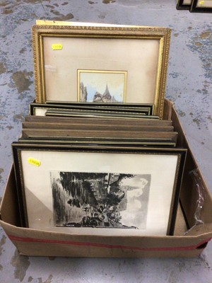 Lot 69 - Group of 19th century book plates to include views of London, together with other assorted pictures