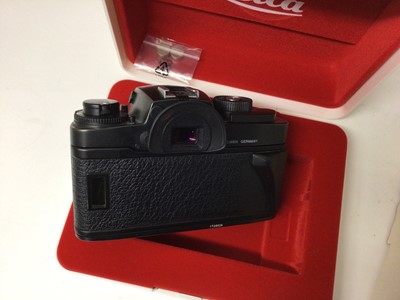 Lot 2357 - Leica R6 camera body in box, with original instructions, passport, carrying strap, motor drive, leather case, Summicron-R 50mm f/2 lens in box, Elmarit-R 28mm f/2.8 lens in box, two close up lenses...