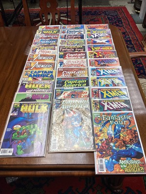 Lot 600 - Marvel Comics mostly 90s to include X-Men, Wolverine, Captain America and others. Approximately 100 Comics