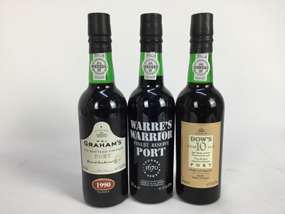 Lot 44 - Port - three bottles, The Portfolio Collection, to include Graham's LBV Port 1990, Warre's Warrior Finest Reserve and Dow's 10 year old port, 37.5cm., owc