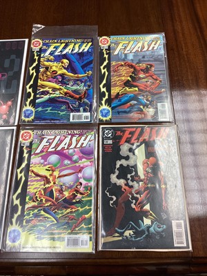 Lot 1705 - Collection of DC Comics. Signed By writer Chuck Dixon Nightwing 1/2 with certificate of authenticity. Green Lantern Emerald Knights Chapter 1-6, The Flash "The Black Flash" Part 1-3, collection of...