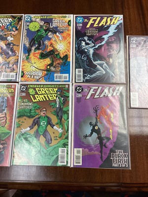 Lot 1705 - Collection of DC Comics. Signed By writer Chuck Dixon Nightwing 1/2 with certificate of authenticity. Green Lantern Emerald Knights Chapter 1-6, The Flash "The Black Flash" Part 1-3, collection of...