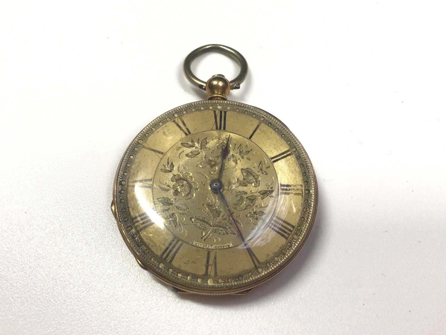 Lot 20 - Victorian 18ct gold cased Gindrat Geneve fob watch