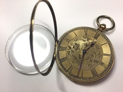 Lot 20 - Victorian 18ct gold cased Gindrat Geneve fob watch