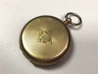 Lot 962 - Victorian 18ct gold cased Gindrat Geneve fob watch