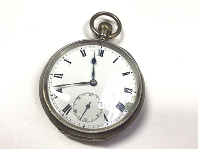 Lot 21 - Omega silver cased pocket watch