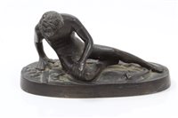 Lot 688 - 19th century Continental bronze figure of The...