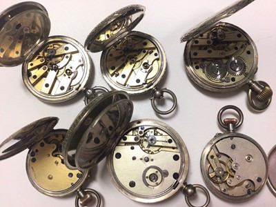 Lot 27 - Six silver cased fob watches
