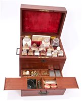 Lot 690 - Good George III mahogany apotheCarsy box, the...