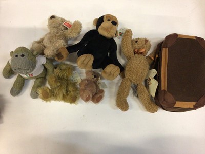 Lot 1844 - A group of designer bears including Steiff 000829, Mother Hubbard Bono 4/4 and Chester 1/1 both with tag, Floyd 9/15 by Shirley Latimer with tag, Edmund by Boyds Bears with tag plus other bears. (1...