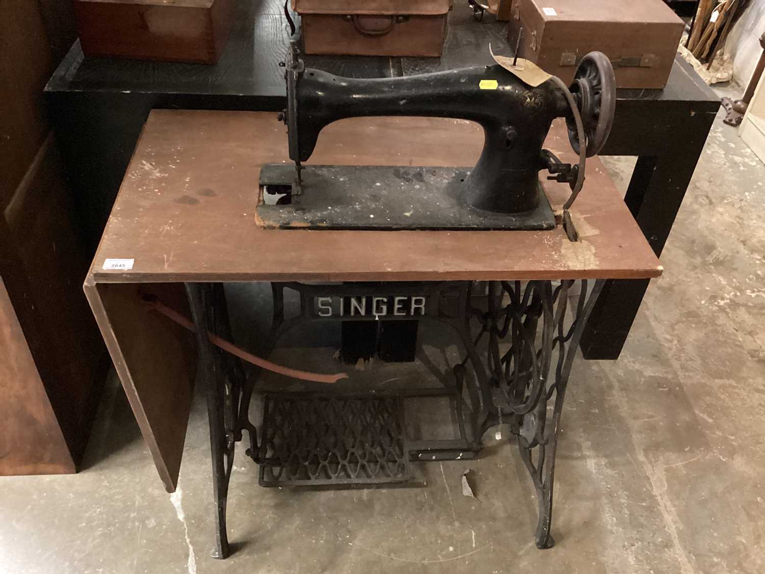 Lot 2645 - Vintage Singer treadle sewing machine