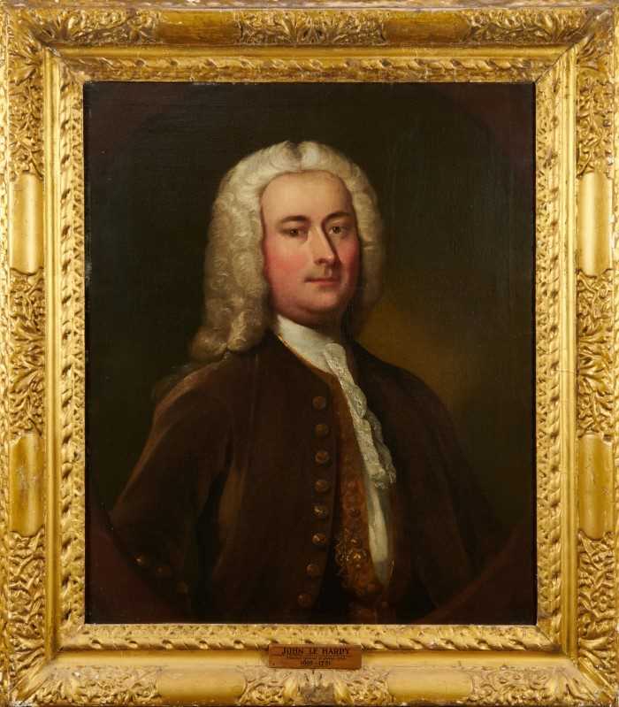 Lot 1058 - Jersey School, oil on canvas John Le Hardy (1695-1751) in good period frame