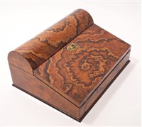 Lot 657 - Victorian burr walnut and grained writing...