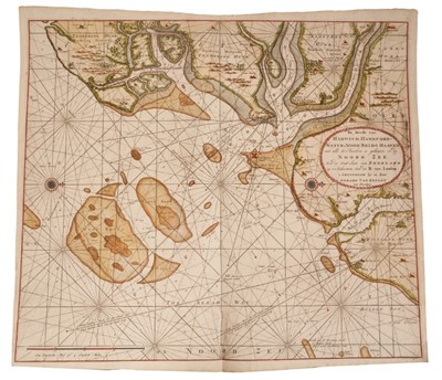 Lot 819 - Gerard Van Keulen engraved map of Harwich harbour, together with a similar map