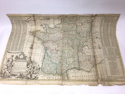 Lot 823 - Herman Moll, 18th century map of France and other maps