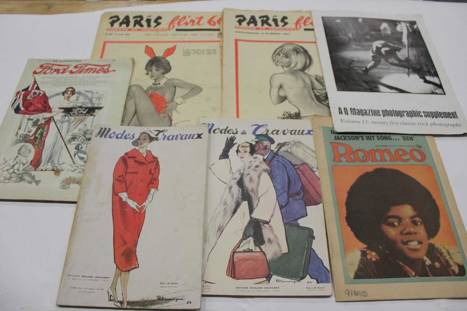 Lot 1472 - Large box of 1930's - 70's mixed ephemera including Film-The Elvis Story by RCA, Bitter Harvest booklet by Rank, Brigette Bardot front cover Picture Post, fashion, French magazines-Marie Claire 193...