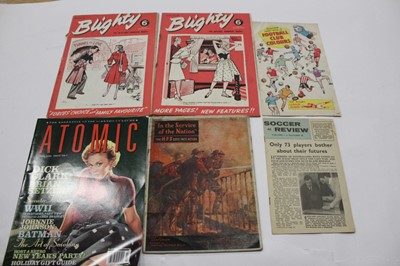Lot 1472 - Large box of 1930's - 70's mixed ephemera including Film-The Elvis Story by RCA, Bitter Harvest booklet by Rank, Brigette Bardot front cover Picture Post, fashion, French magazines-Marie Claire 193...