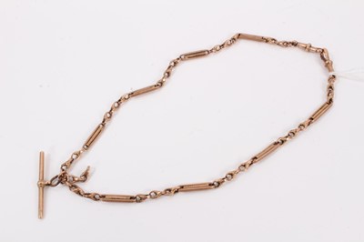 Lot 288 - Victorian 9ct rose gold watch chain/necklace