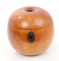 Lot 666 - Rare George III fruitwood tea caddy in the...