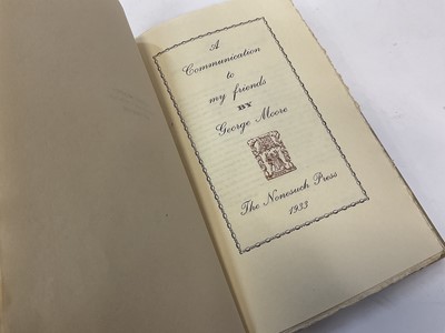Lot 1755 - Private Press collection, including Geoffrey Keynes bibliography of William Hazlitt, Nonesuch 1931, numbered 633/750, together with George Moore - A Communication to my friends, Nonesuch 1933, numb...