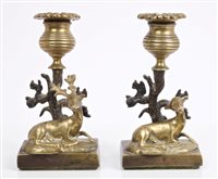 Lot 671 - Pair of 19th century bronze and ormolu...