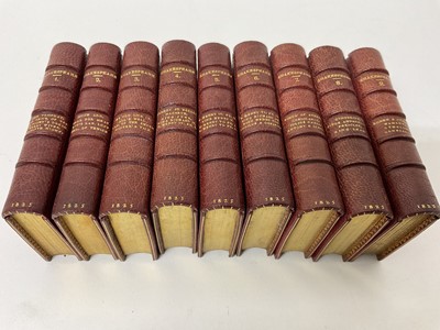 Lot 1726 - William Shakespeare - The Plays, complete set of nine miniature books, approx 85 x 48mm, published London, 1825, in fine full calf bindings
