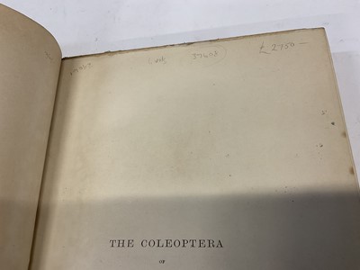 Lot 1745 - Rev. W W Fowler - The Coleoptera of the British Isles', 1887 - 1913, L. Reeve and Co. London, six volumes, original cloth binding