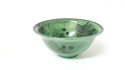 Lot 102 - Jane Cox green glazed art pottery bowl