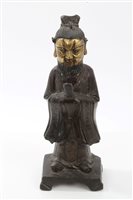 Lot 741 - Chinese Qing period bronze and parcel gilt...