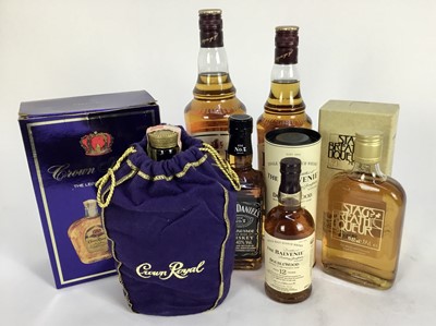 Lot 60 - Whisky - six bottles to include Crown Royal, Bell's, Balvenie and others