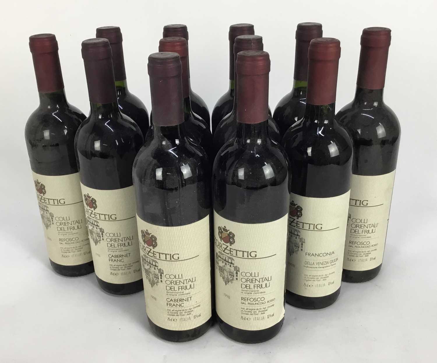 Lot 45 - Wine - twelve bottles, Zorzettig Colli Orientali Del Friuli 1998