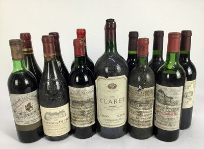 Lot 46 - Wine - twelve bottles, mixed French reds, 1970s/80s and later vintages, together with a magnum of 1997 claret (13)