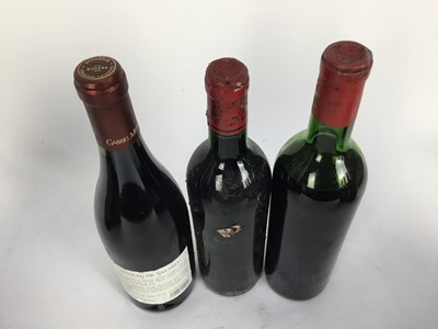 Lot 46 - Wine - twelve bottles, mixed French reds, 1970s/80s and later vintages, together with a magnum of 1997 claret (13)
